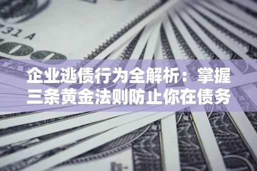 北京企业逃债行为全解析：掌握三条黄金法则防止你在债务乱局中“踩雷”